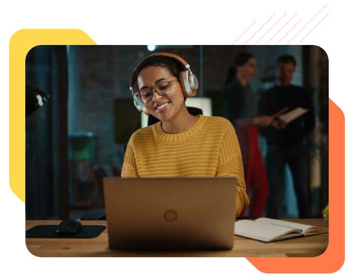 Person attending online event